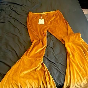 Velour Carmel bell bottoms